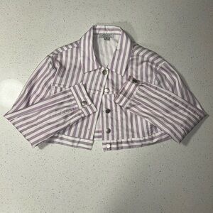 FAVLUX Lavender and White Striped Jacket